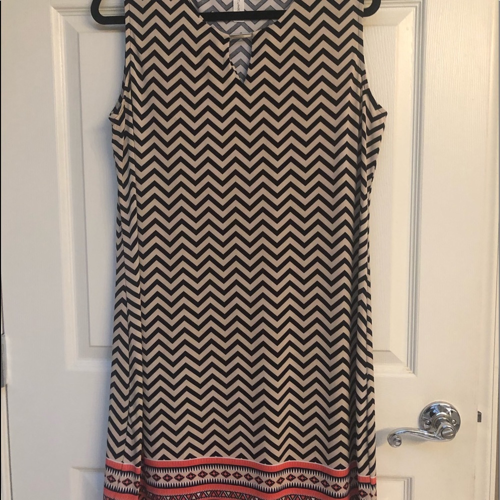 Tacera dress Black Tan Orange size PL NWOT